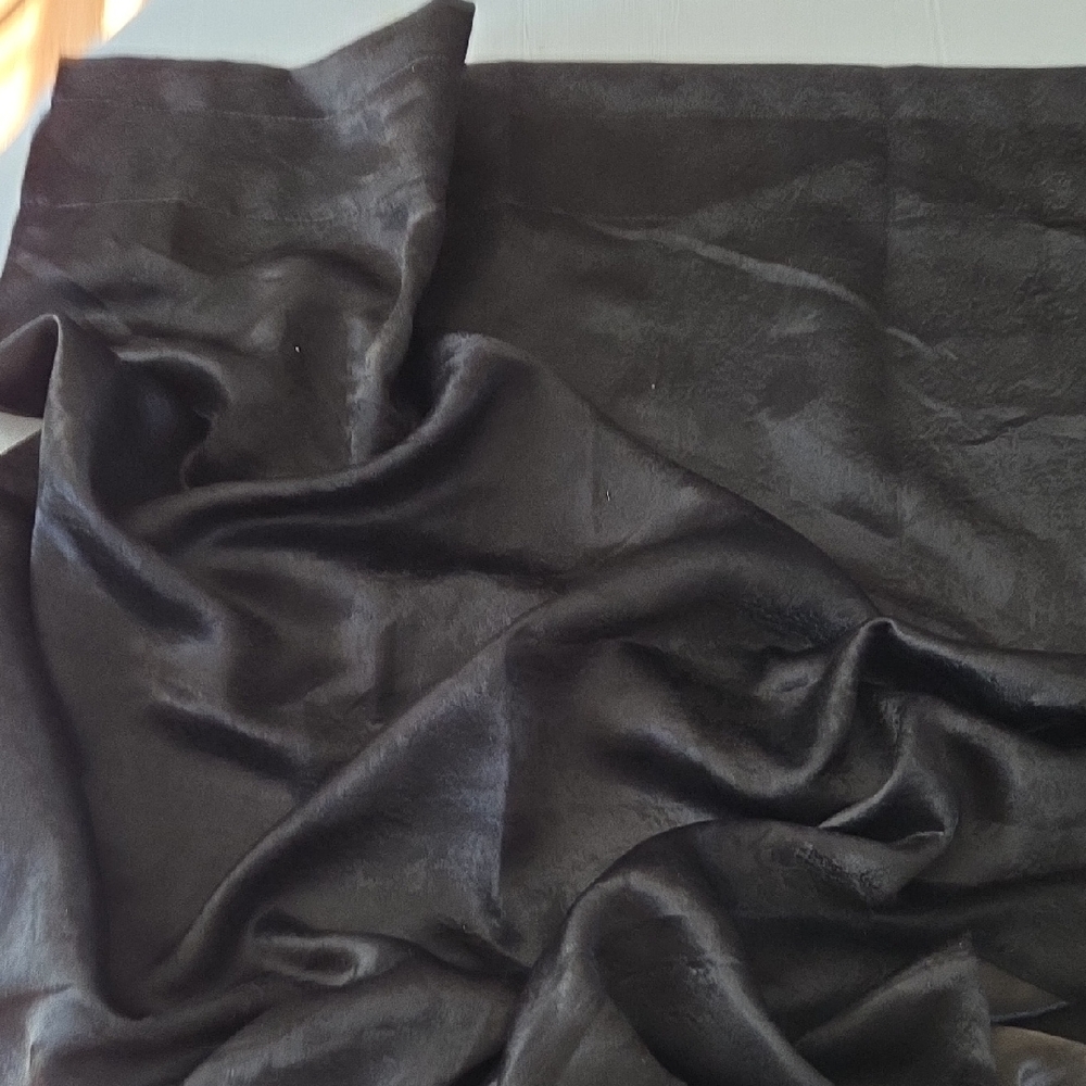 Soft Black Faux Fur Fabric Panel